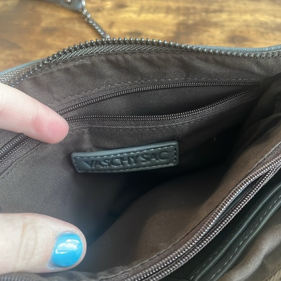 Vaschysac light grey studded faux leather clutch - Picture 6 of 7